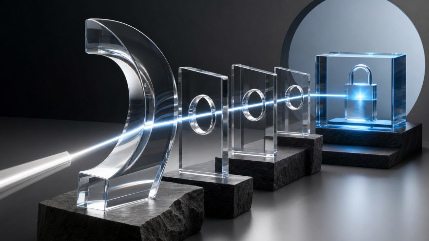Abstract glass checkpoints representing readiness for a 500PX SMS rental