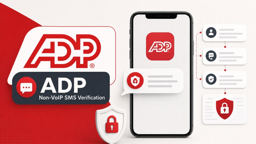 ADP non-VoIP number for SMS verification with phone and secure rental workflow