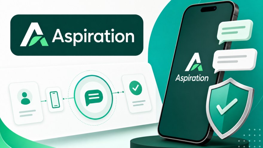 Aspiration non-VoIP number SMS verification concept with phone and secure inbox