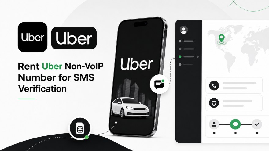 Uber non-VoIP number rental for SMS verification on NonVoipUsNumber