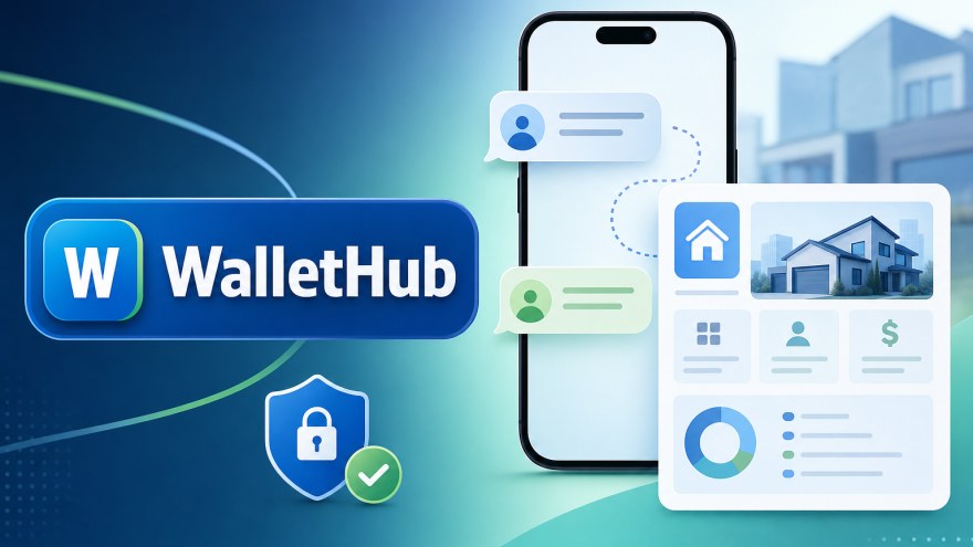 WalletHub non-VoIP SMS verification number concept with phone and dashboard